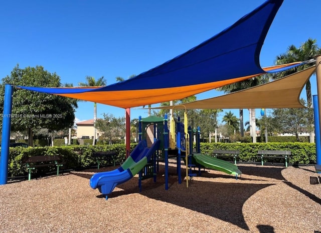 view of community jungle gym