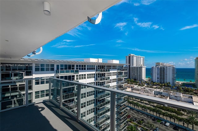 balcony with a city view