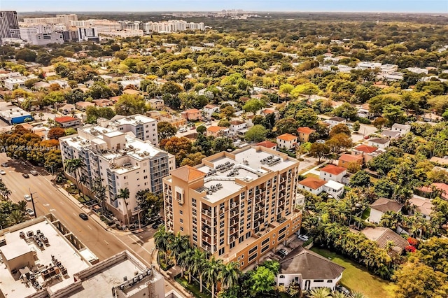 aerial view with a city view