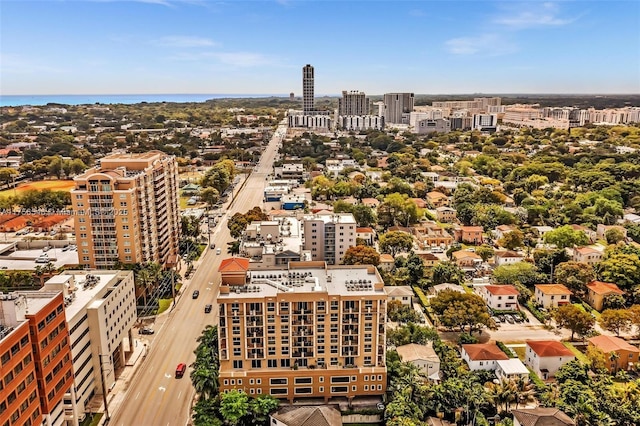 aerial view with a view of city