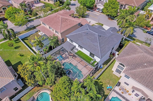 drone / aerial view featuring a residential view