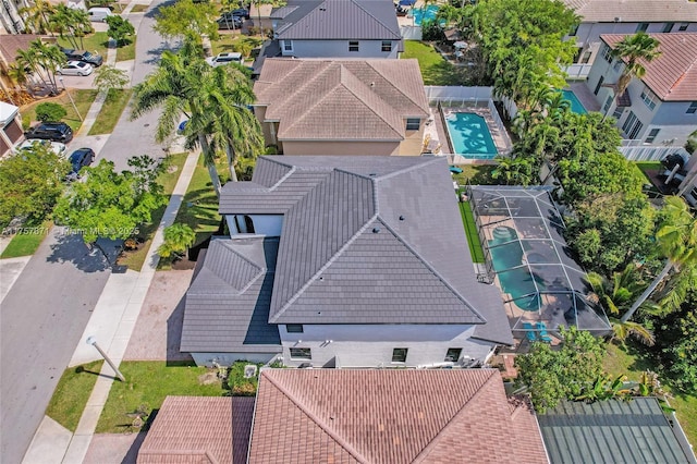 drone / aerial view featuring a residential view