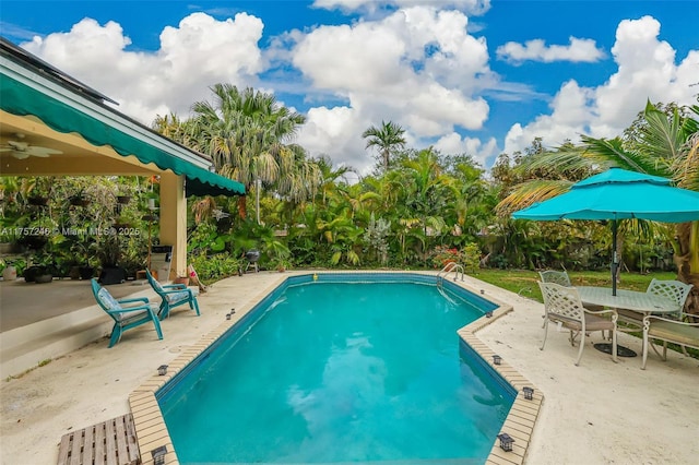 7685 SW 153rd St, Palmetto Bay, FL 33157 - pool featuring outdoor dining space and a patio