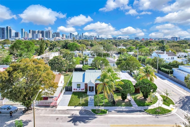 bird's eye view featuring a view of city