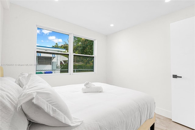 bedroom featuring recessed lighting