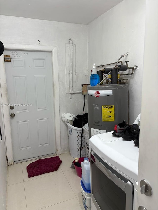 utilities with water heater and washer / clothes dryer