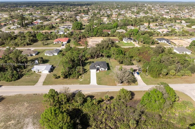 aerial view with a residential view