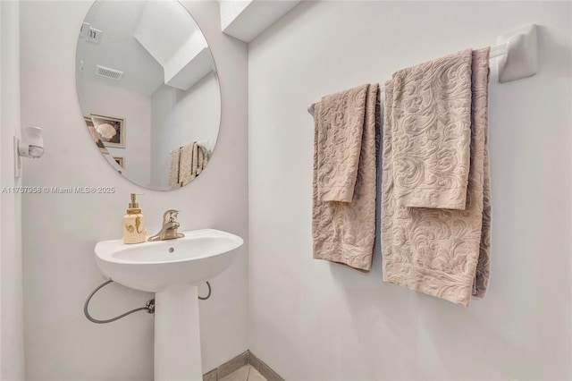 bathroom with visible vents