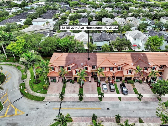 drone / aerial view featuring a residential view