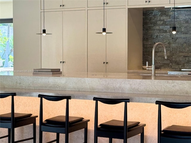 kitchen featuring white cabinetry