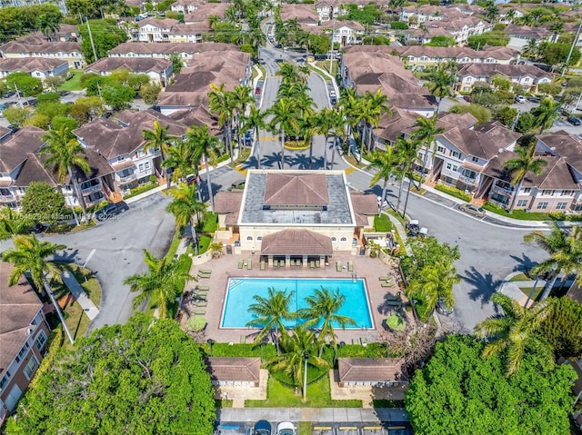 birds eye view of property featuring a residential view