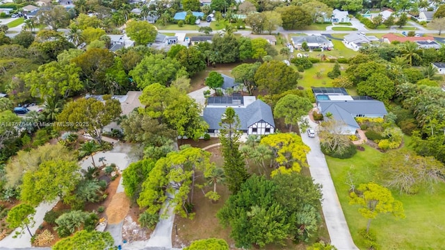 drone / aerial view with a residential view