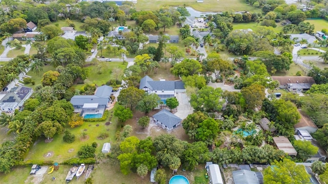 drone / aerial view with a residential view