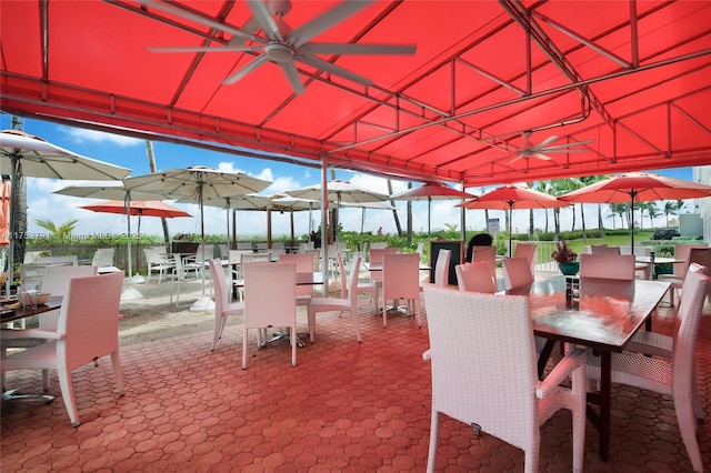 view of patio with outdoor dining space