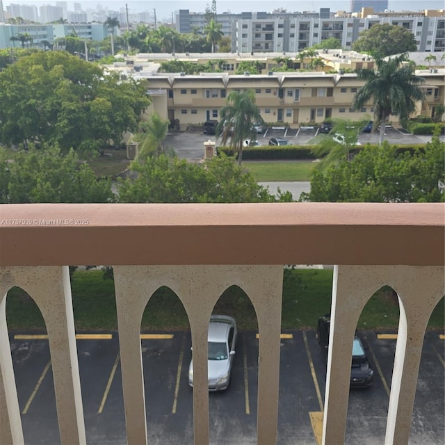 balcony featuring a view of city