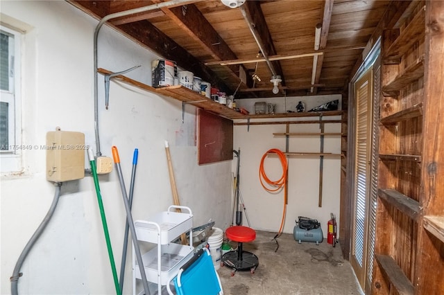 storage room featuring a garage