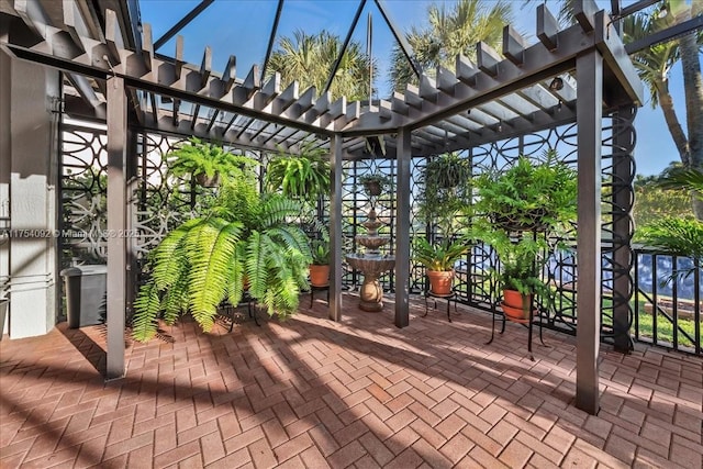 view of patio / terrace with a pergola