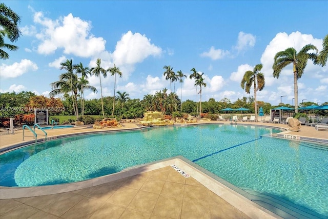 pool featuring a patio