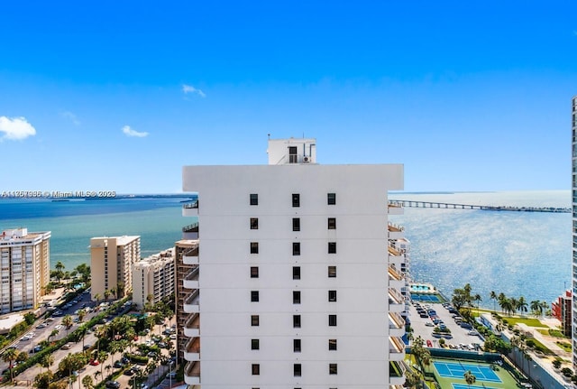 view of property featuring a water view