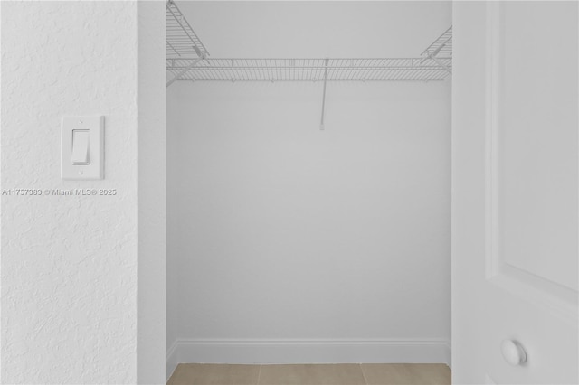 view of walk in closet