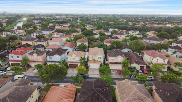 bird's eye view with a residential view