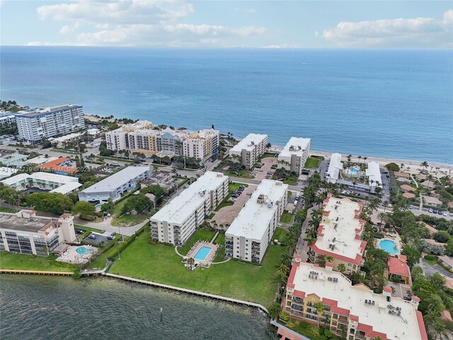 1236 Hillsboro Mile Unit 403, Hillsboro Beach, FL 33062 - bird's eye view with a water view