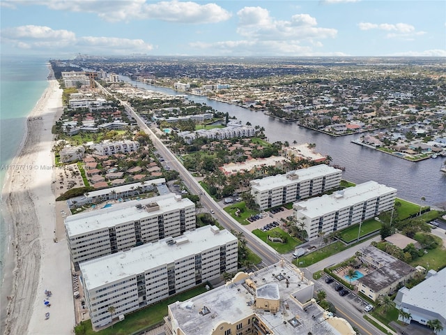 1236 Hillsboro Mile Unit 403, Hillsboro Beach, FL 33062 - drone / aerial view with a water view