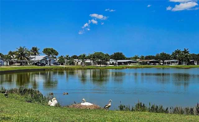 property view of water featuring a residential view