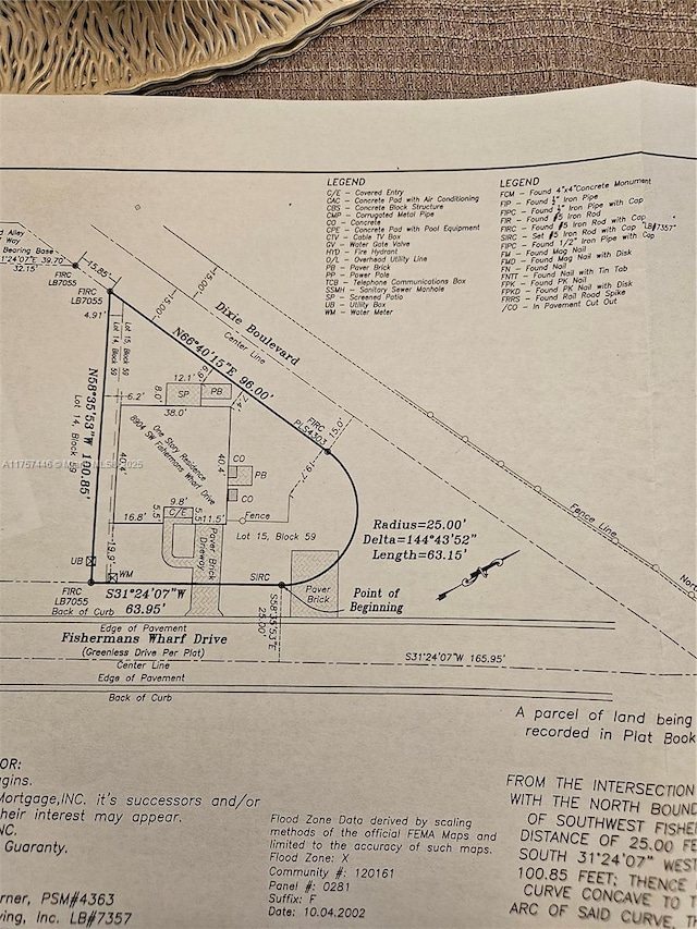 8904 SW Fishermans Wharf Dr, Stuart, FL 34997 - survey map / technical document