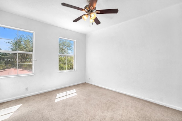 spare room with carpet floors and baseboards