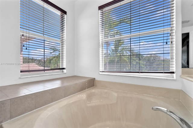 bathroom with a bath