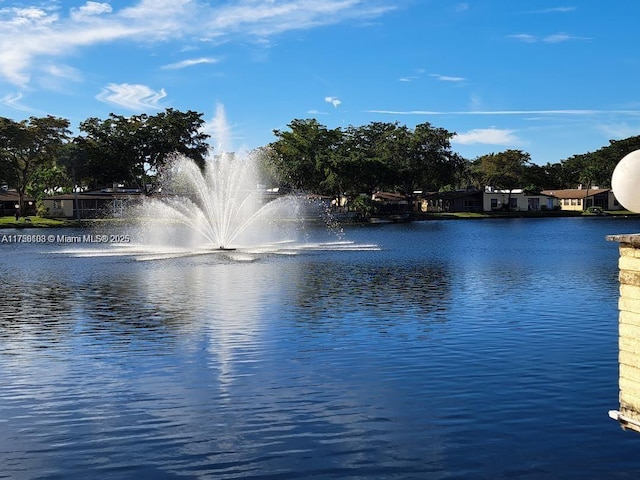 view of water feature