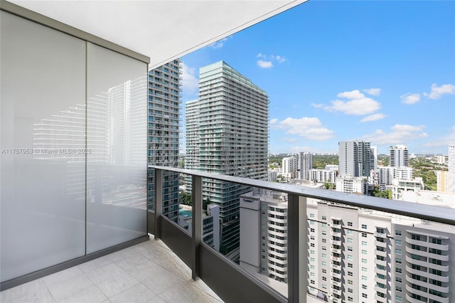 balcony with a city view