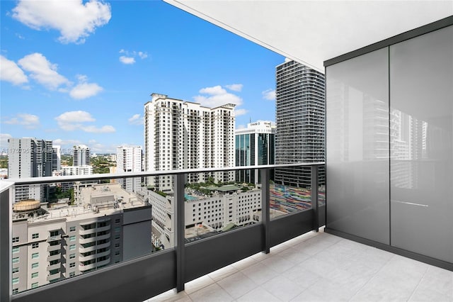 balcony featuring a city view