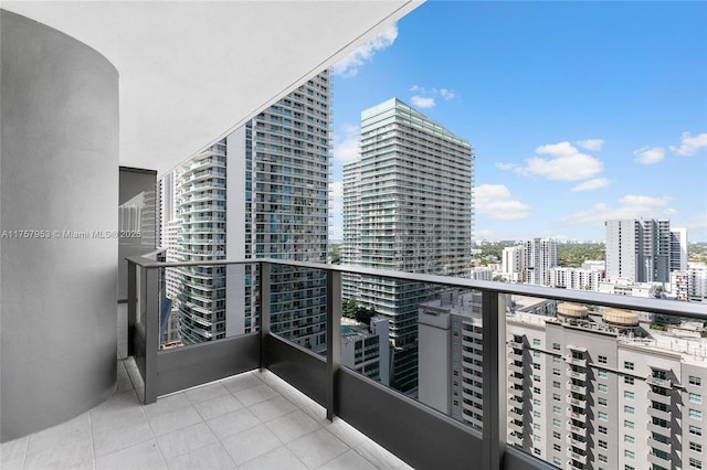 balcony with a view of city