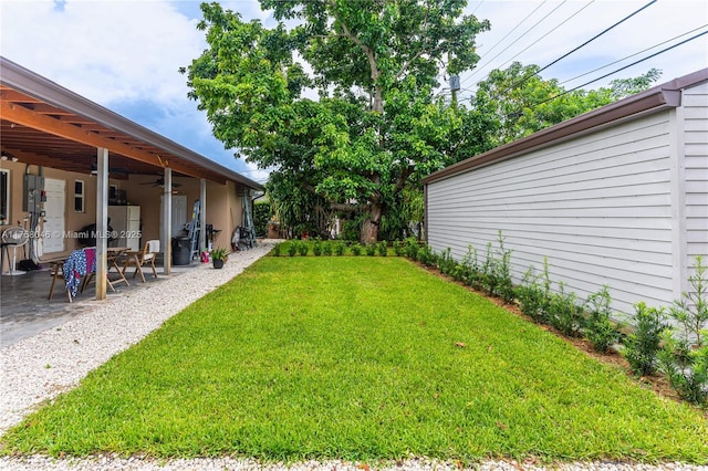 6830 SW 5th Ter, Miami, FL 33144 - view of yard featuring a patio and a ceiling fan