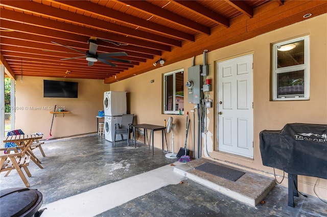 6830 SW 5th Ter, Miami, FL 33144 - view of patio with stacked washer / dryer