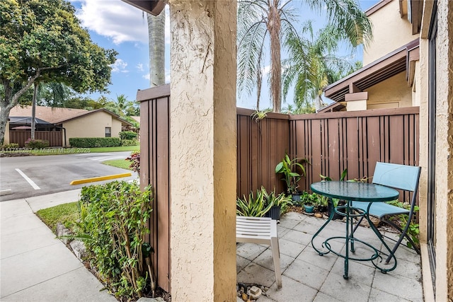 view of patio / terrace with fence