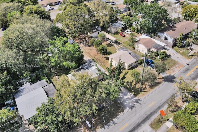 aerial view with a residential view