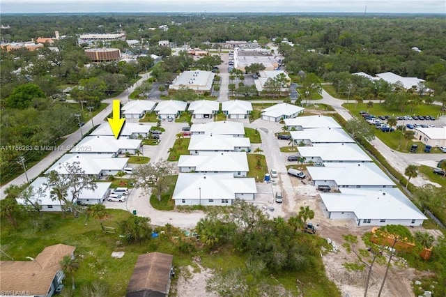 bird's eye view featuring a residential view