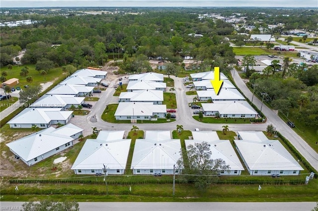 aerial view featuring a residential view