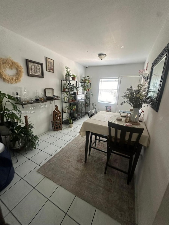 view of tiled dining room