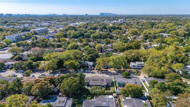 drone / aerial view featuring a city view