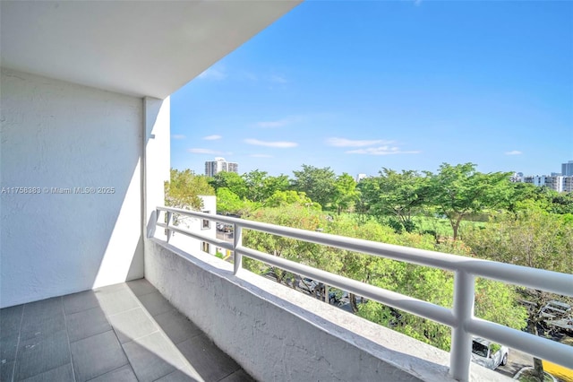 balcony featuring a view of city