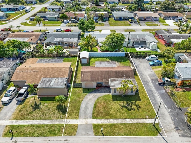 drone / aerial view with a residential view