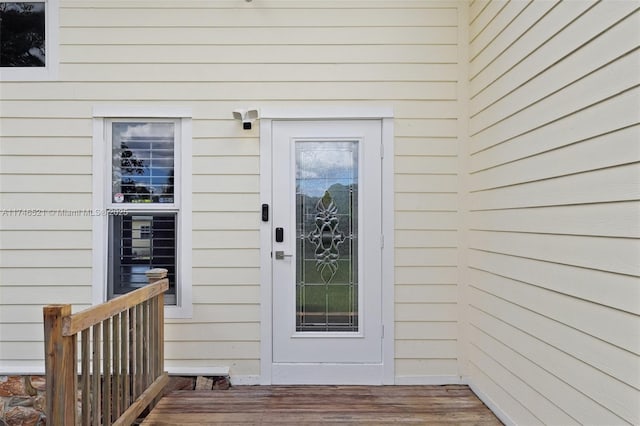 view of doorway to property