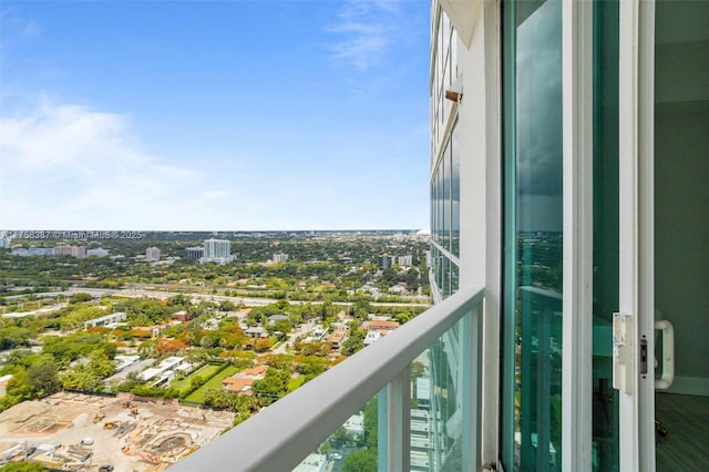 balcony featuring a view of city