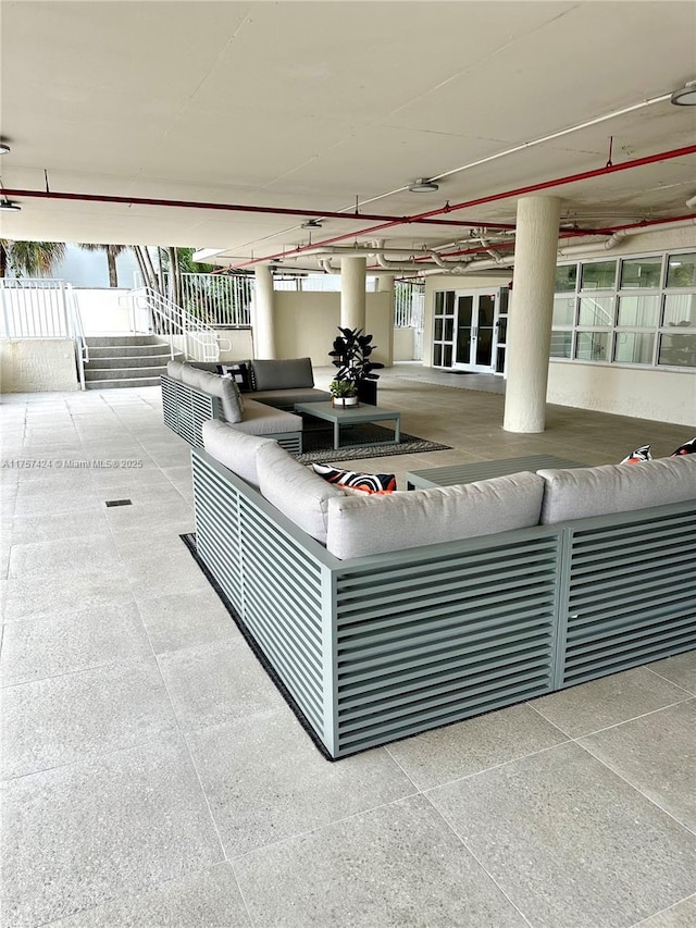 view of patio with outdoor lounge area