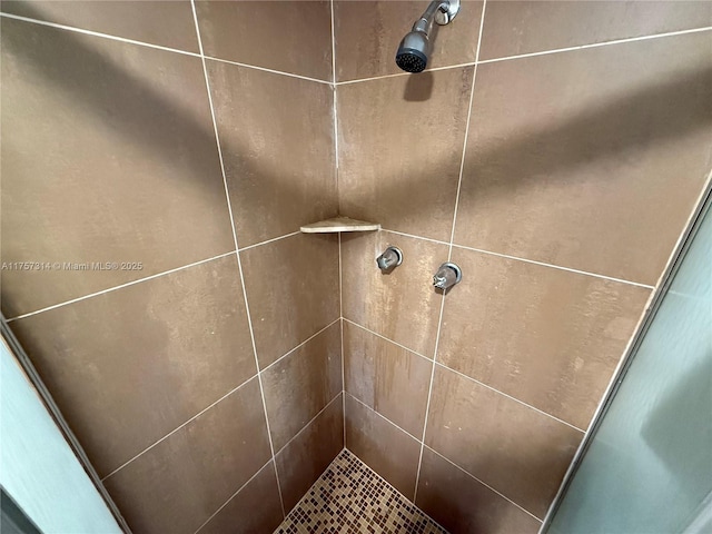 room details with a shower stall