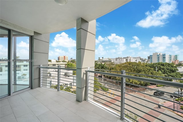 balcony featuring a view of city